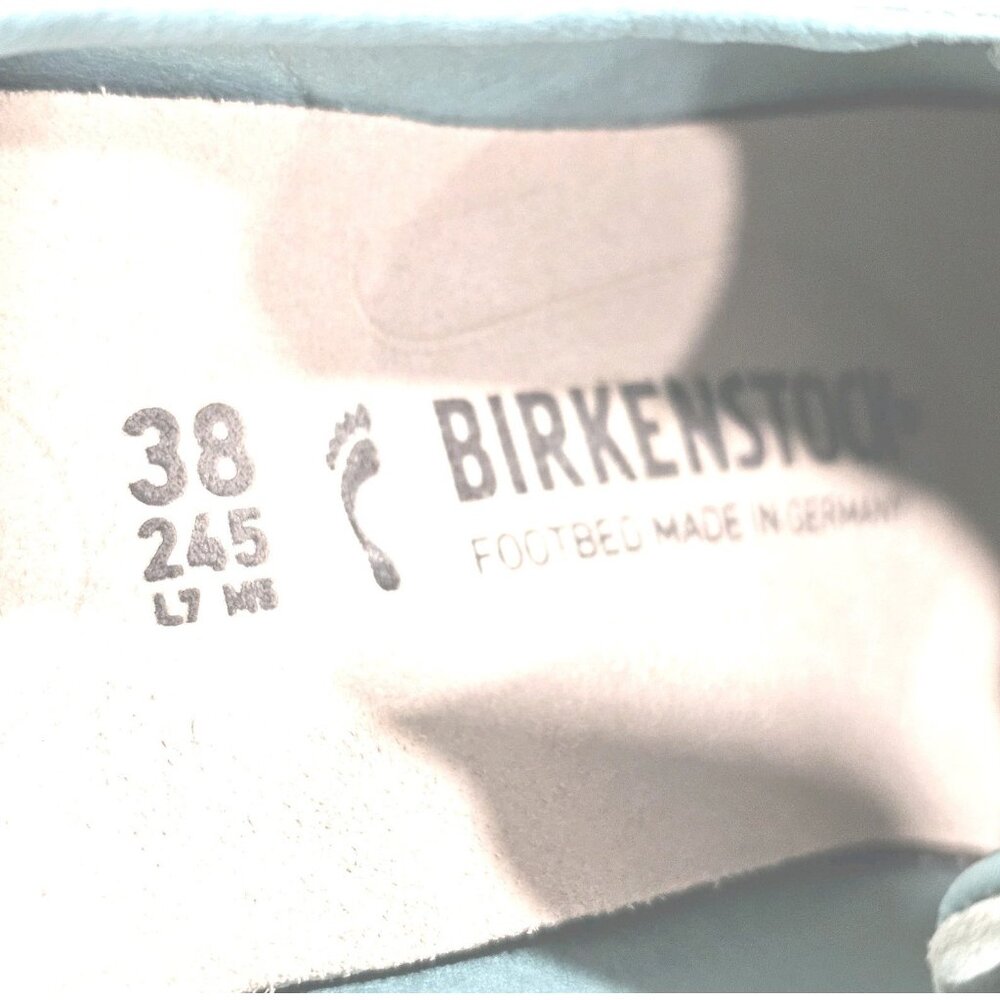 Birkenstock Bend Low Suede Embossed Shoes Green Matcha - Women's Size 7 (38) - Picture 8 of 9